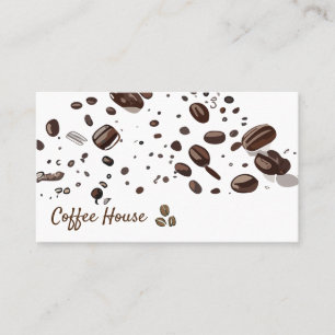 Kaffeböns bakgrund visitkort