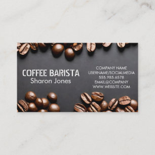 Kaffeböns bakgrund visitkort