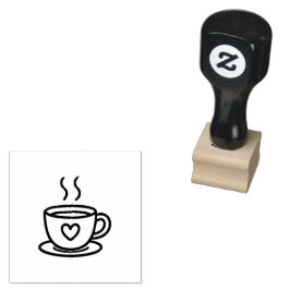 Kaffeböns gummistempel fet ikon stämpel