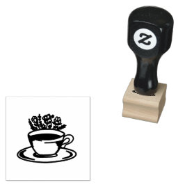 Kaffeböns gummistempel fet ikon stämpel