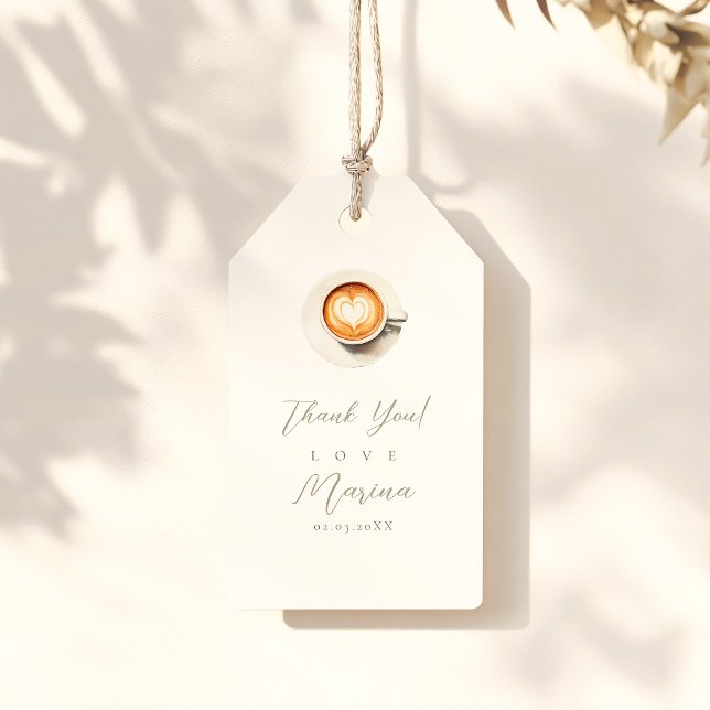 Kaffebönsbabydusch Presentetikett (Skapare uppladdad)