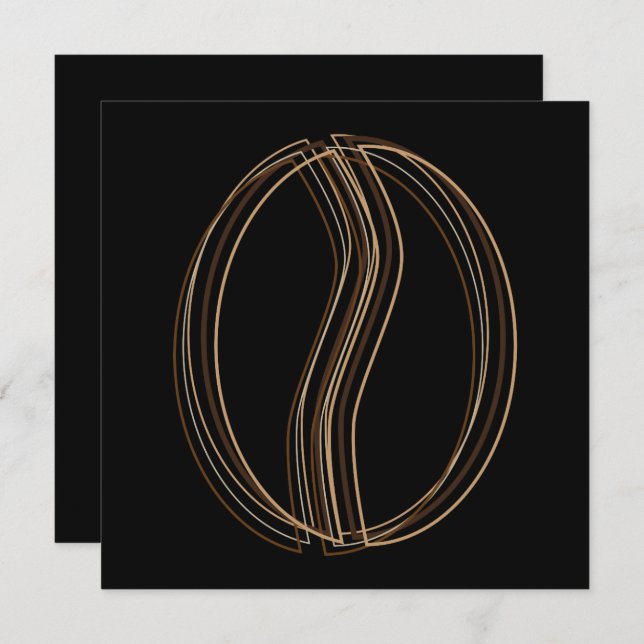 kaffebönsblast inbjudningar (Fram/baksida)