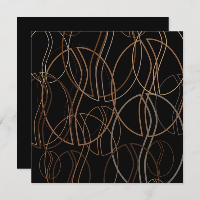 kaffebönsblast inbjudningar (Fram/baksida)