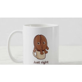 Kaffebönsfigur med perfekt personlighet kaffemugg