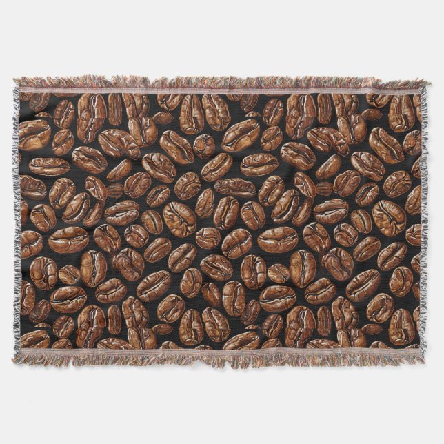 Kaffebönsmönster Filt (Framsidan)