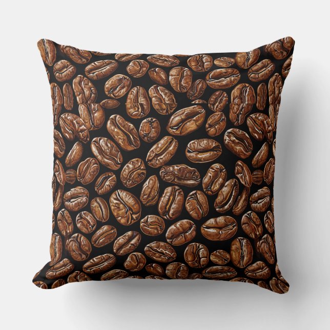 Kaffebönsmönster Kudde (Framsida)