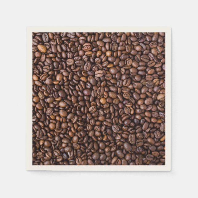 Kaffebönsmönster Pappersservett (Framsidan)
