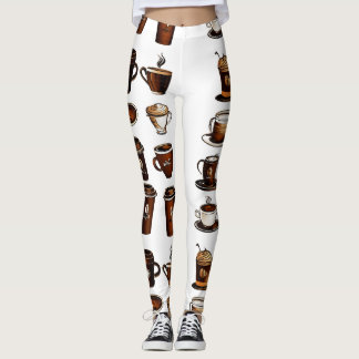 Kaffebönsmönstrade Leggings