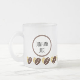 Kaffebönsmugg - redigerbar för företagsgåvor frostad glasmugg