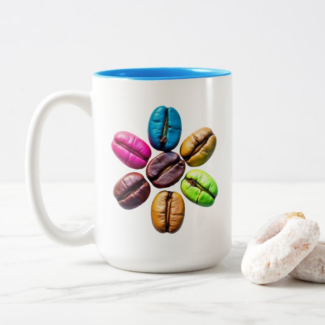 Kaffebönsmugg Två-Tonad Mugg (Med munk)