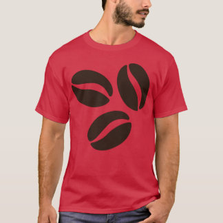 Kaffebönssilhuettduo vänner t shirt