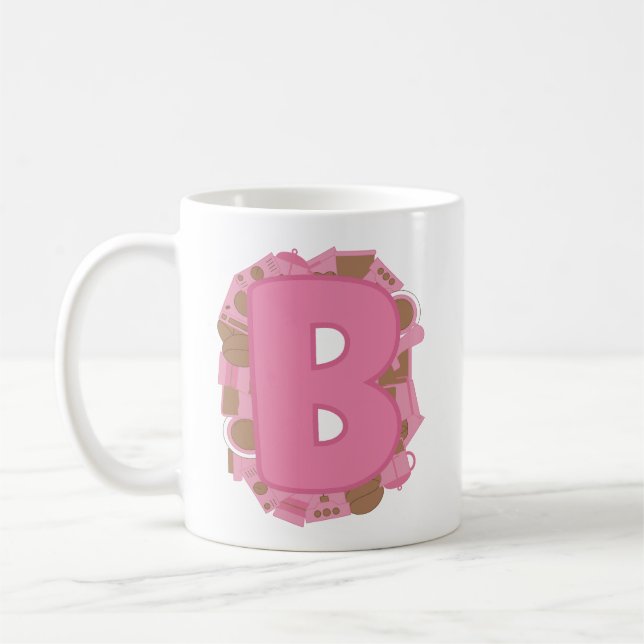 Kaffebrev B: Monograminitial  Kaffemugg (Vänster)