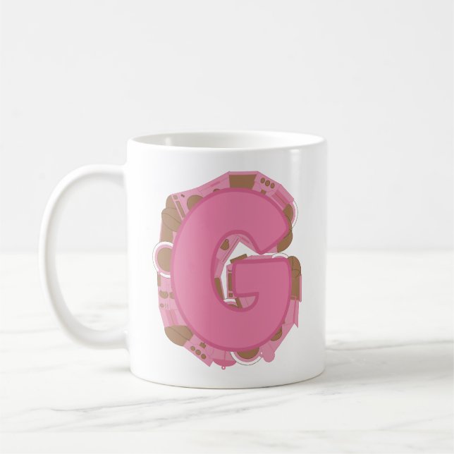 Kaffebrev G: Monograminitial  Kaffemugg (Vänster)