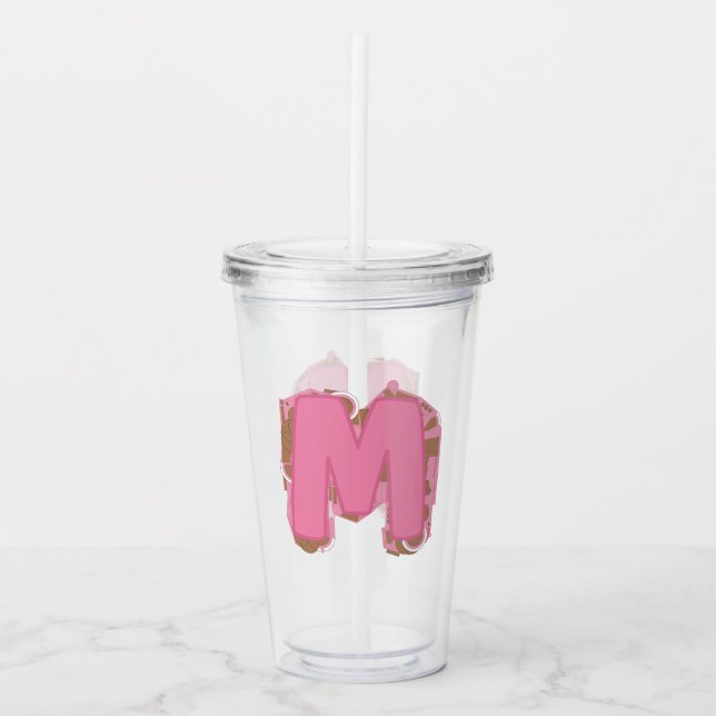 Kaffebrev M: Monograminitial  Take Away Mugg (Framsida)