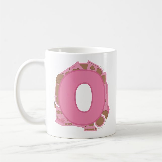 Kaffebrev O: Monograminitial  Kaffemugg (Vänster)