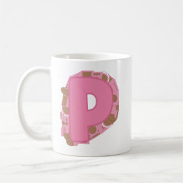 Kaffebrev P: Monogram Initial Kaffemugg