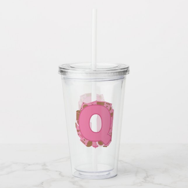 Kaffebrev Q: Monograminitial  Take Away Mugg (Framsida)
