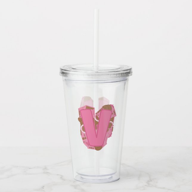 Kaffebrev V: Monogram Initial  Take Away Mugg (Framsida)
