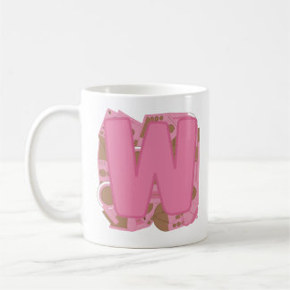 Kaffebrev W: Monograminitial Kaffemugg