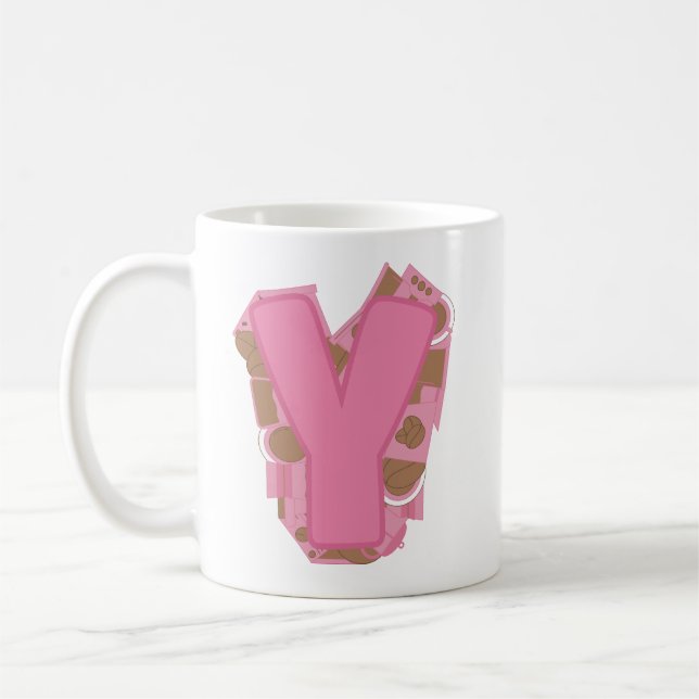 Kaffebrev Y: Monograminitial  Kaffemugg (Vänster)