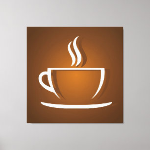 Kaffebruna kopp canvastryck