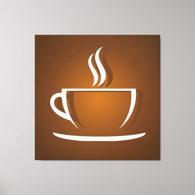 Kaffebruna kopp canvastryck (Framsida)