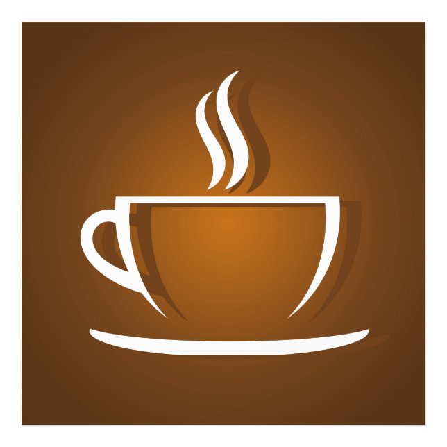 Kaffebruna kopp fototryck (Framsidan)