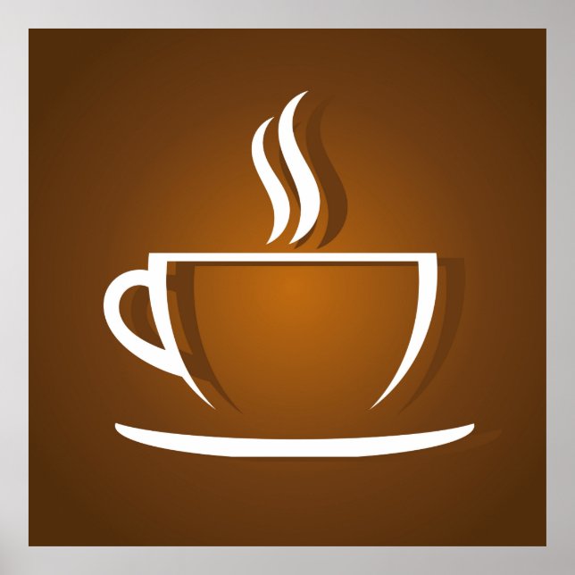 Kaffebruna kopp poster (Framsidan)