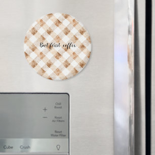 Kaffebruna krämränder magnet