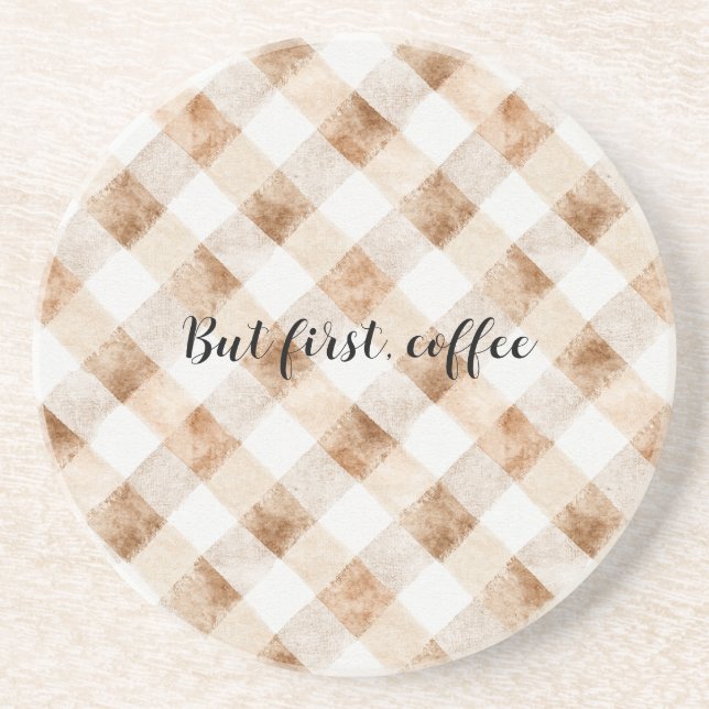 Kaffebruna krämränder underlägg (Framsidan)