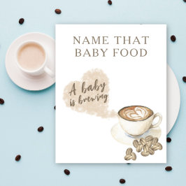 Kaffebryggning baby shower Baby mat spel Poster