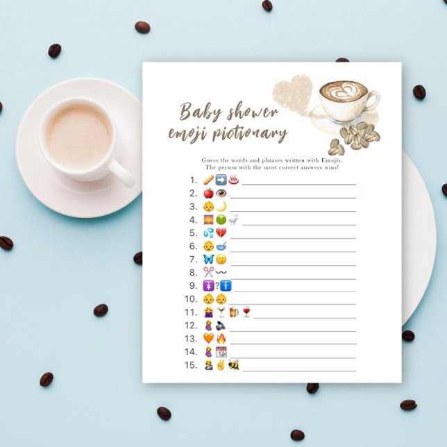 Kaffebryggning baby shower Emoji bildspel (Skapare uppladdad)