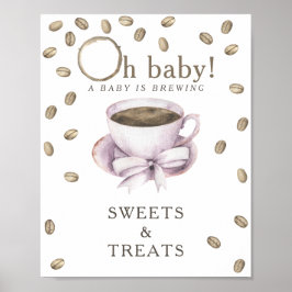 Kaffebryggning baby shower GÖTT OCH GOTT Poster
