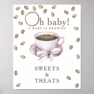 Kaffebryggning baby shower GÖTT OCH GOTT Poster