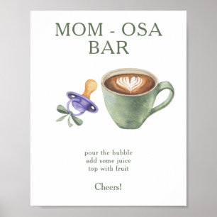 Kaffebryggning baby shower Momosa bar Poster