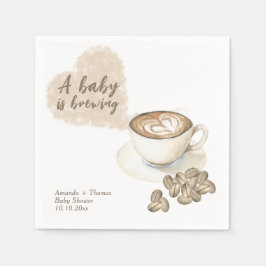 Kaffebryggning Baby shower Pappersservett