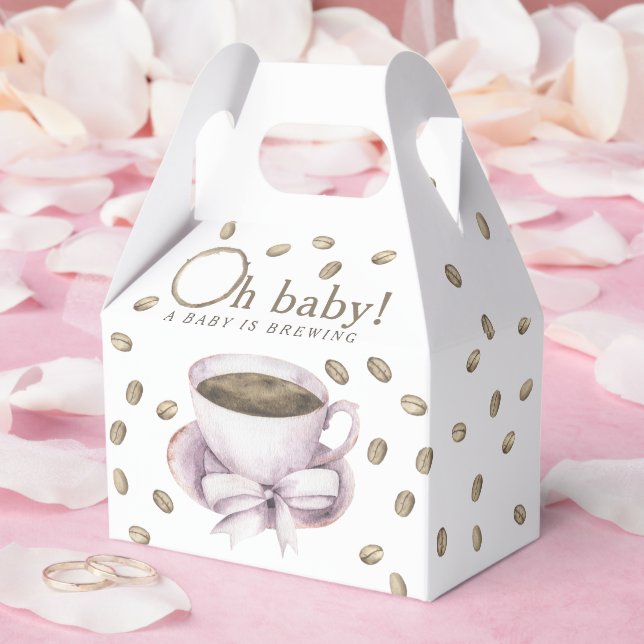 Kaffebryggning och en slinga Baby shower Presentaskar (Bröllop)
