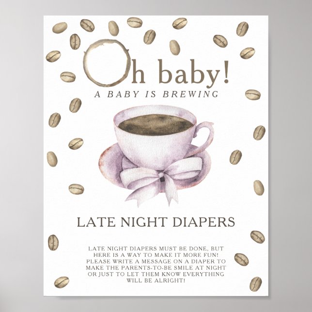 KAFFEBRYGGNING - Sängvätningsspel sent på natten Poster (Framsidan)