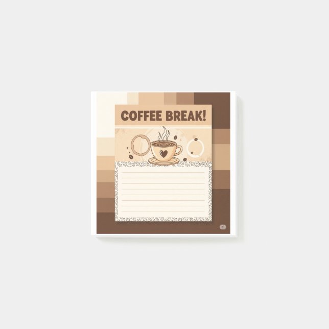 "Kaffebrytning" Anteckningar Post-it Block (Framsida)