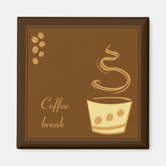 Kaffebrytning - Business Magnet Design (Framsidan)