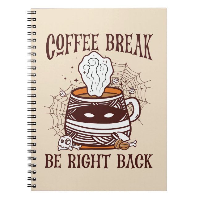 Kaffebrytning - Halloween-tema Anteckningsbok (Framsidan)