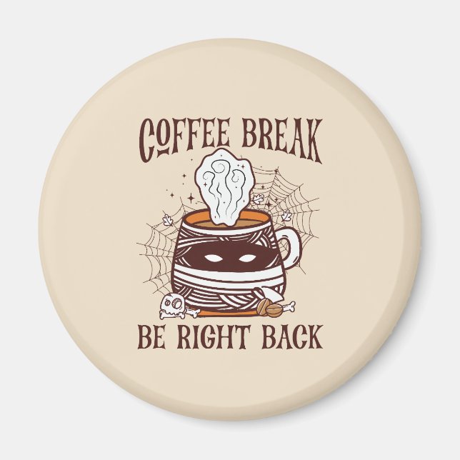 Kaffebrytning - Halloween-tema Magnet (Framsidan)