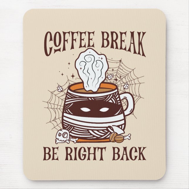 Kaffebrytning - Halloween-tema Musmatta (Framsidan)
