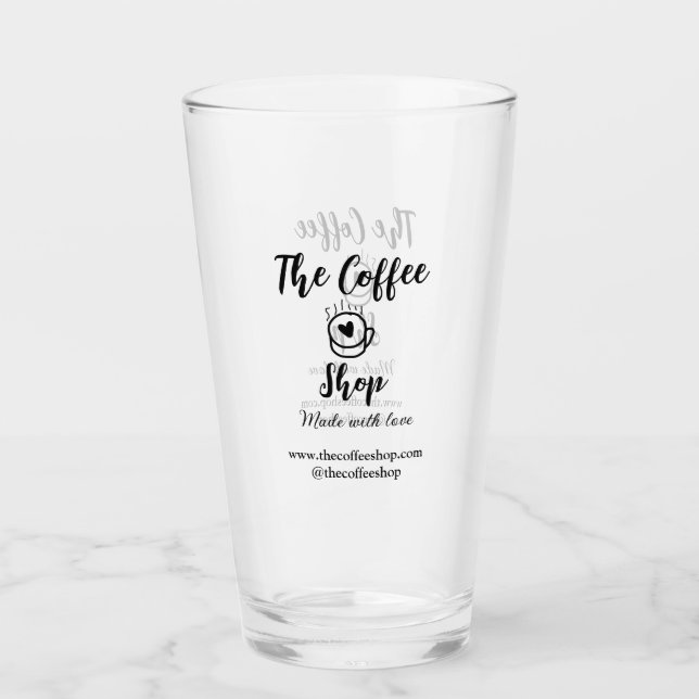 Kaffebu och webbplats sociala media-företag  glaskopp (Framsida)
