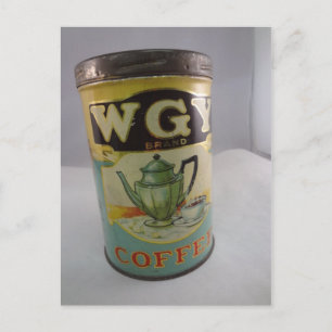 Kaffeburk, gammal WGY-burk Vykort