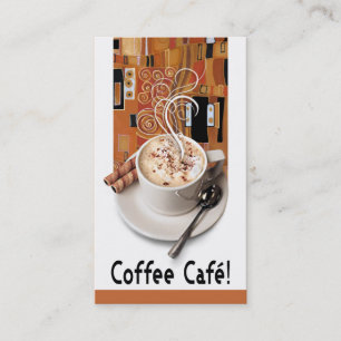 "KaffeCafé" gourmet- kaffe, Capuccino, espresso Visitkort