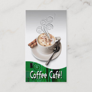 "KaffeCafé" gourmet- kaffe, Capuccino, espresso Visitkort