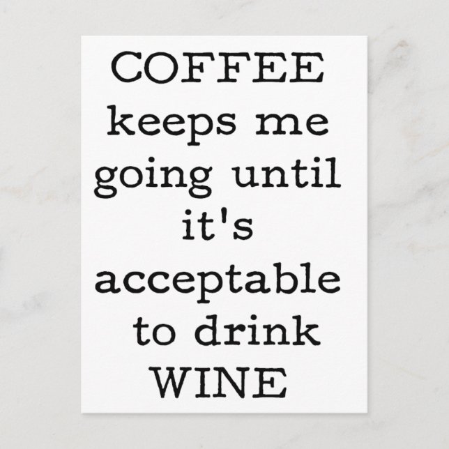 Kaffecitat - Lustigt. Vykort (Framsida)