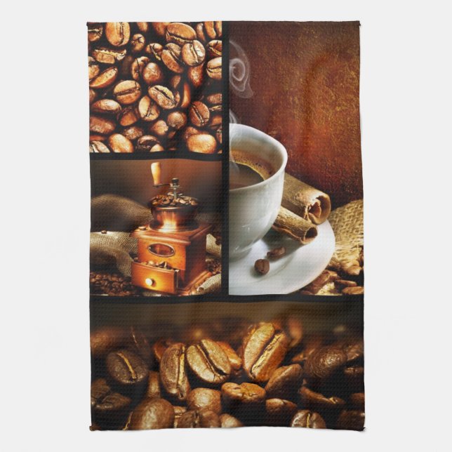 KaffeCollage 2 Kökshandduk (Vertikal)