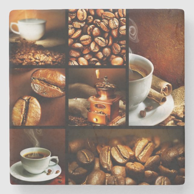 KaffeCollage 2 Underlägg Sten (Framsidan)